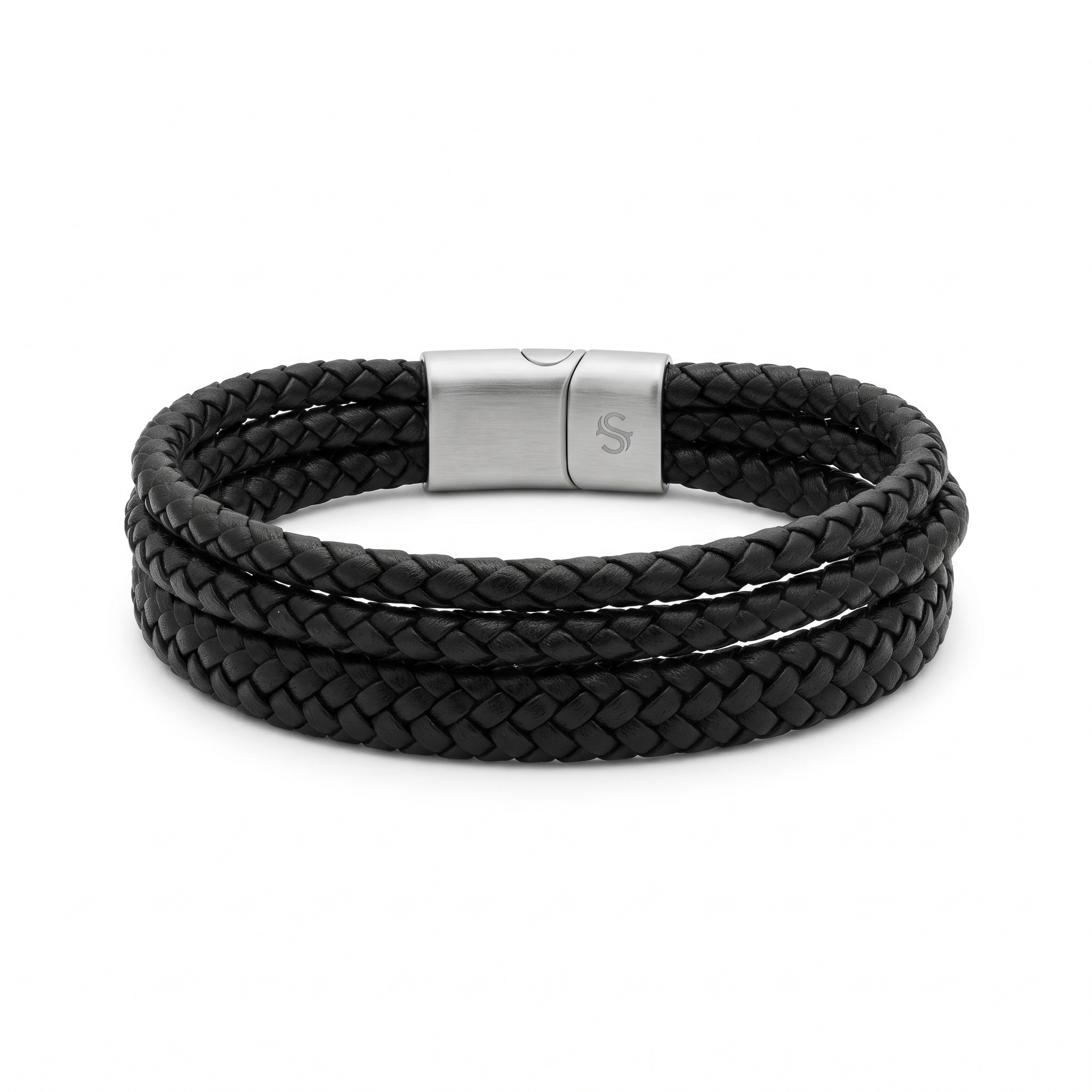 The Soho Woven Leather Wristlet