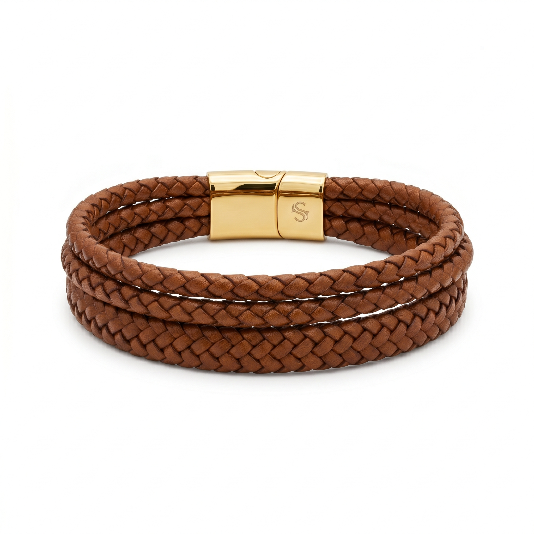 The Greenwich Braided Leather Bracelet