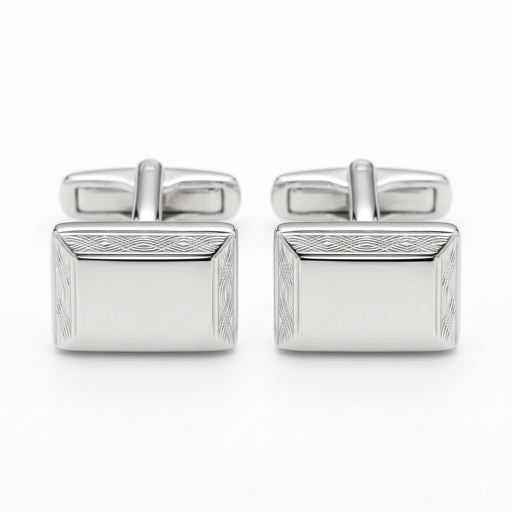 The Westminster Engraved Silver Cufflinks